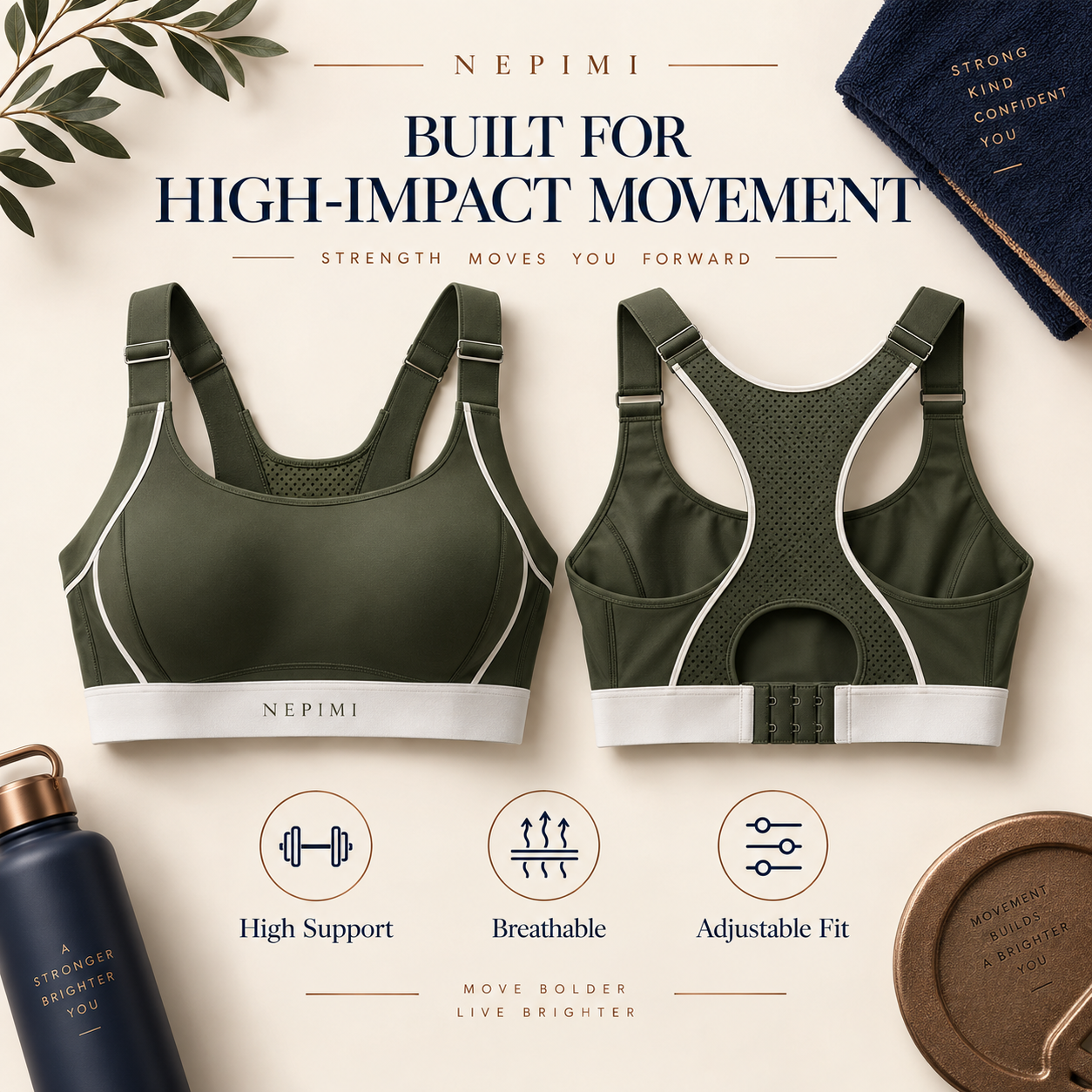 NEPIMI FlexLift High-Impact Sports Bra