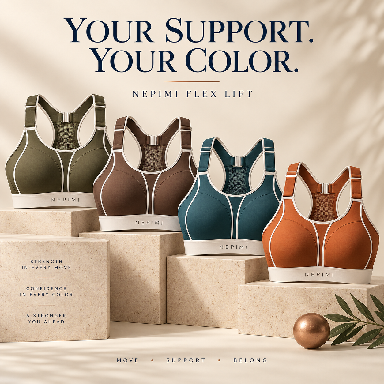 NEPIMI FlexLift High-Impact Sports Bra