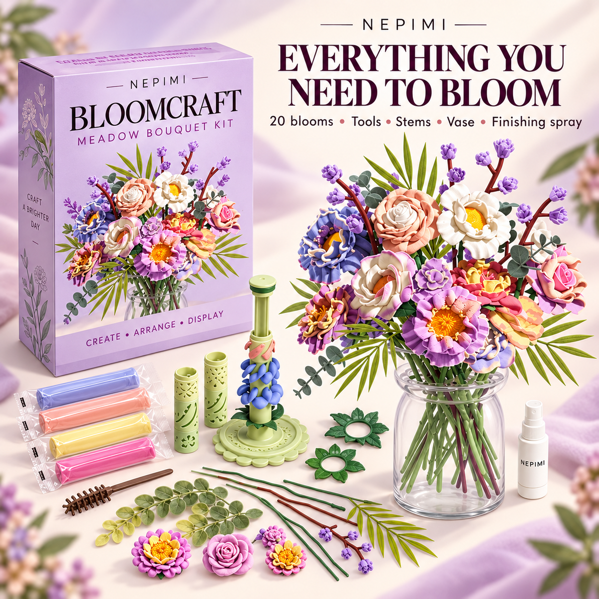 NEPIMI BloomCraft Meadow Bouquet Kit