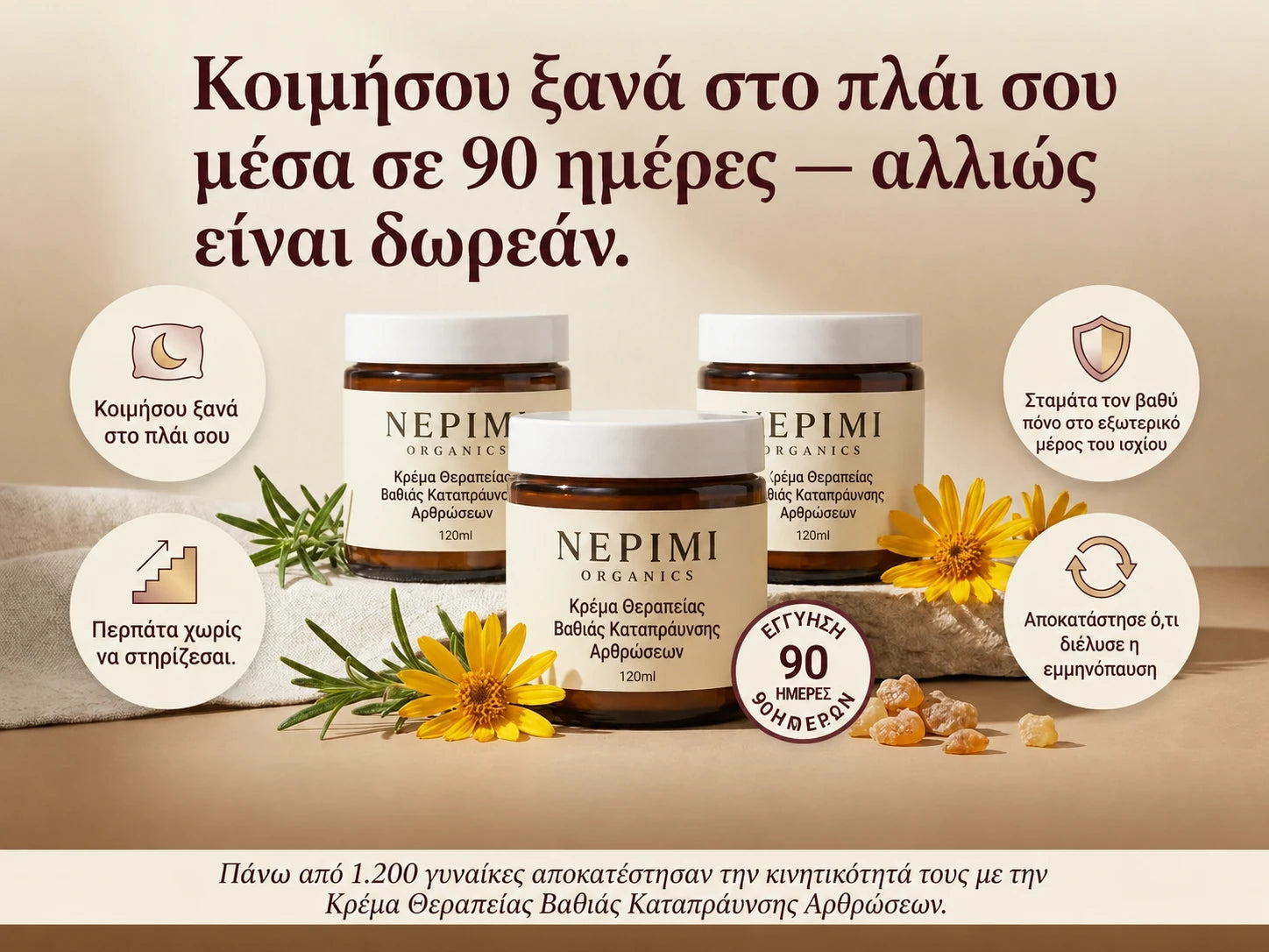 Nepimi | Κρέμα Βαθιάς Καταπραϋντικής Θεραπείας Αρθρώσεων (Greek)
