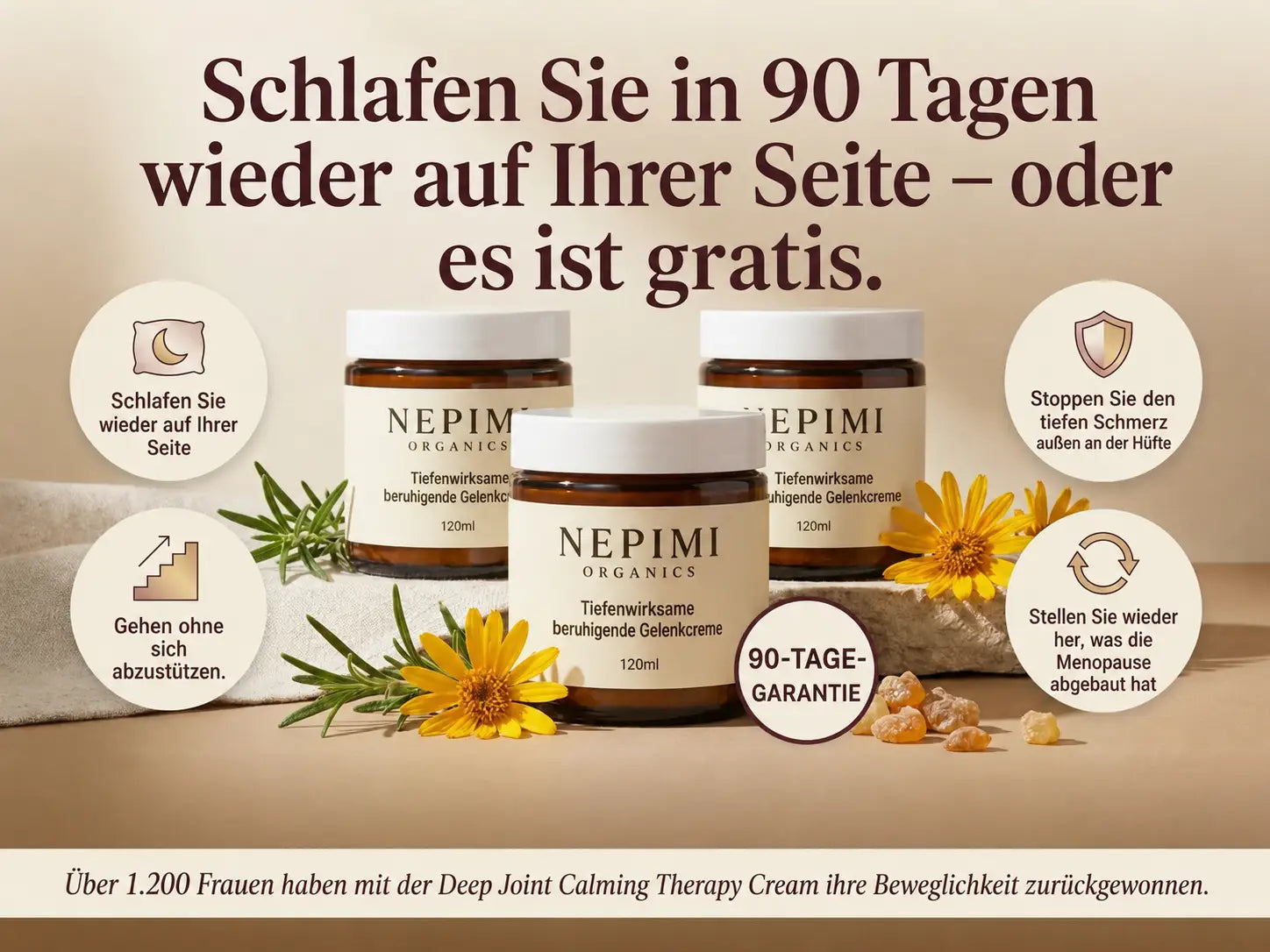 Nepimi | Tiefenwirksame Beruhigungscreme für Gelenke (Austria)