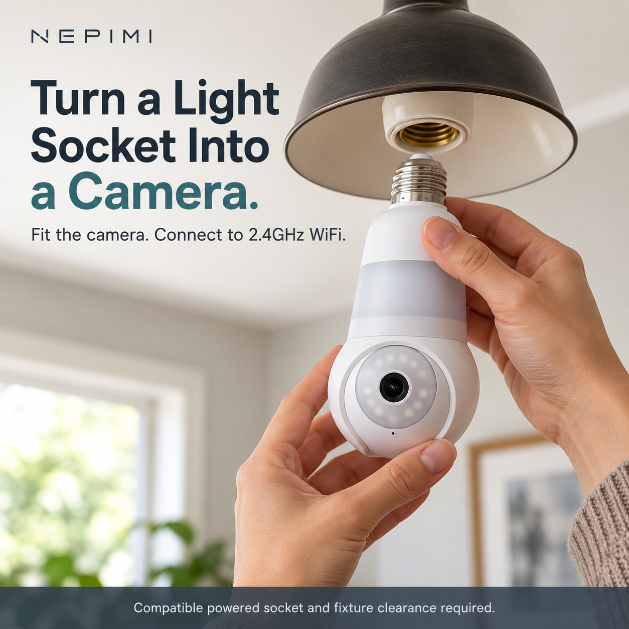 NEPIMI 2K Light Bulb Security Camera