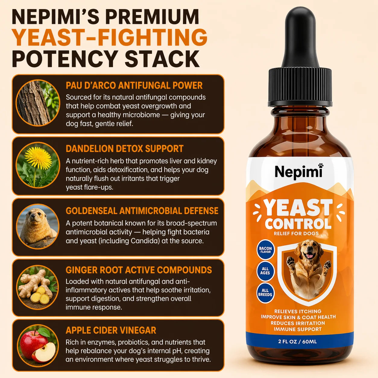 Nepimi Ear & Skin Yeast Control
