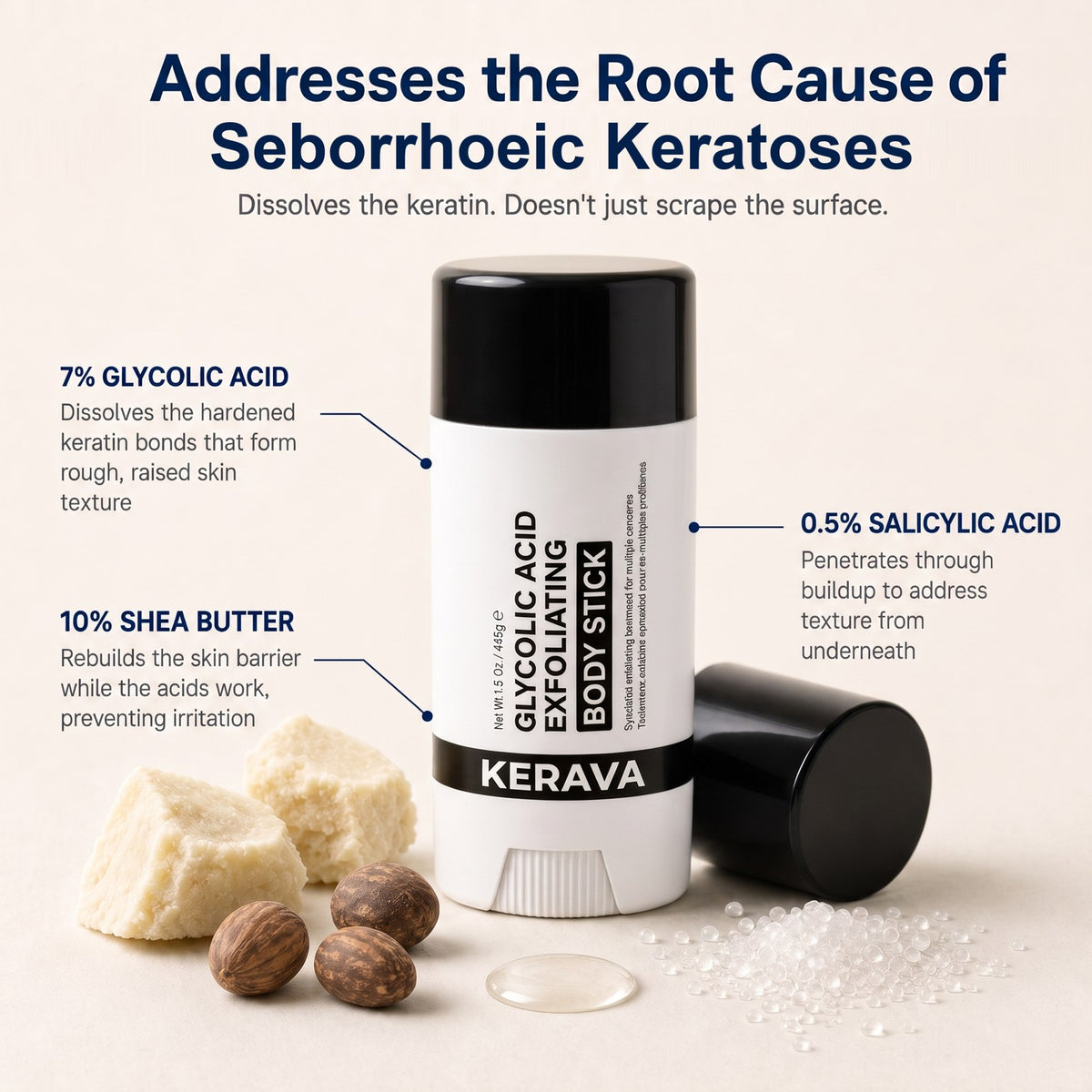 Kerava Smooth & Even Glycolic Body Stick