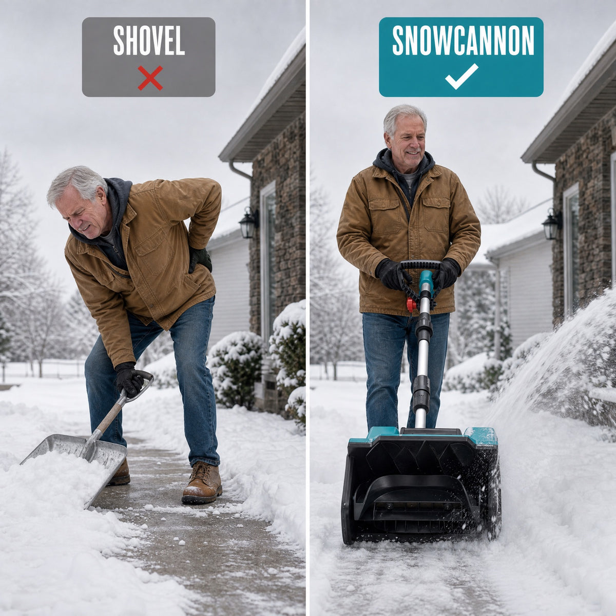 SnowCannon vs a shovel