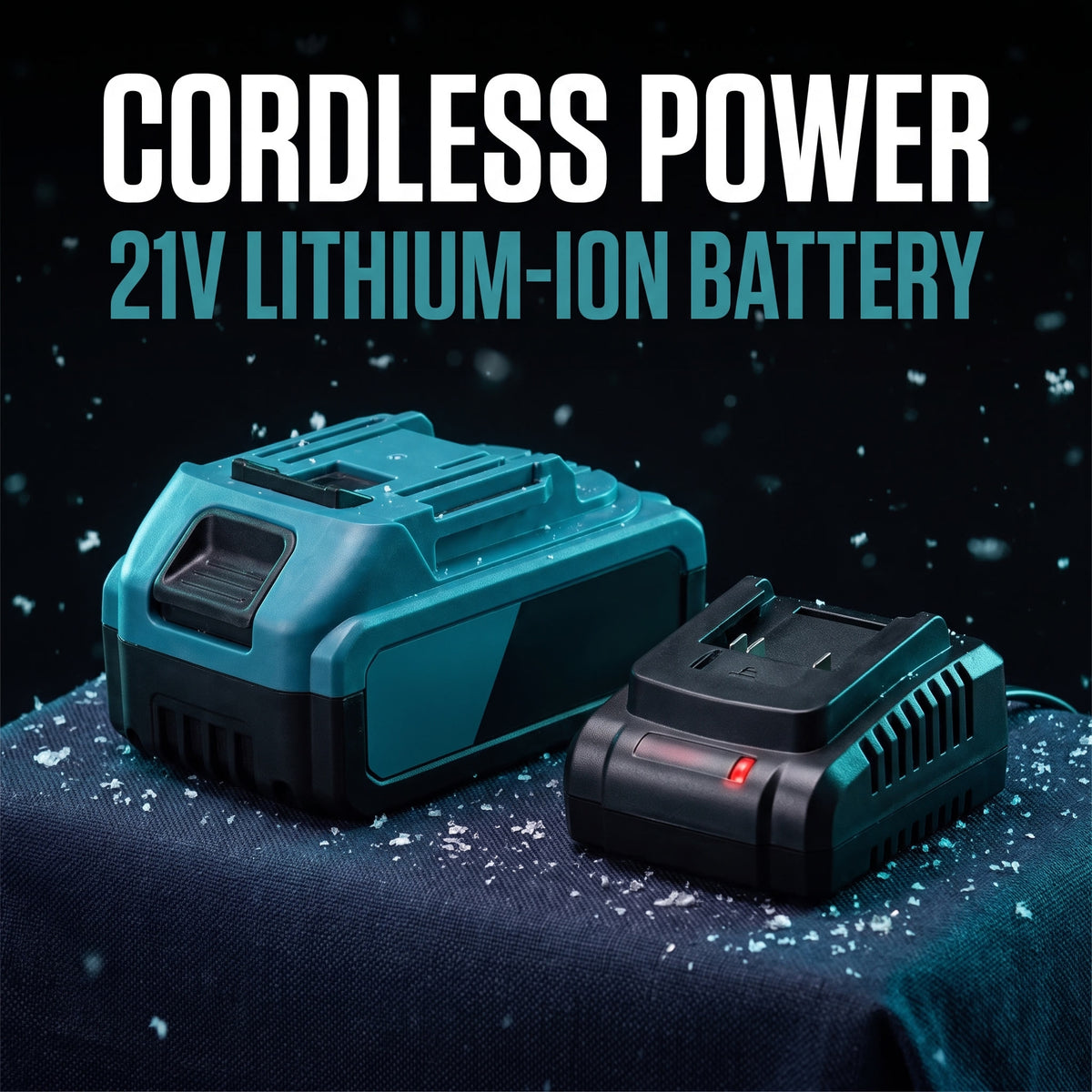 21V lithium battery and charger